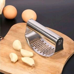 🆕 🧄 Stainless Steel Ginger & Garlic Press, Manual Mincer Tool, Garlic Crusher